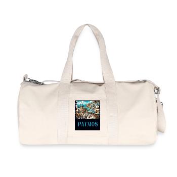 Design paradisiaque de Patmos en Grèce - Sac de sport en toile recyclée Stanley/Stella - blanc naturel - Devant
