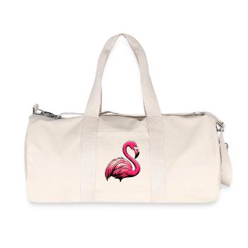 Flamingo - Recycelte Canvas-Sporttasche von Stanley/Stella - Naturweiß - Vorne