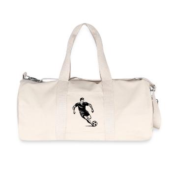 Garçon de football - Sac de sport en toile recyclée Stanley/Stella - blanc naturel - Devant