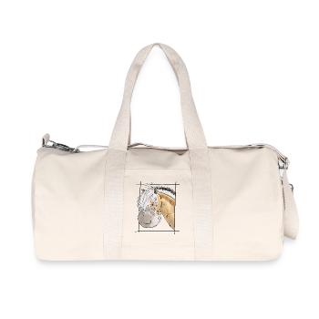 Funny Norwegian I Fjord Horse I Fjord Horse - Recycled Canvas Sports Bag by Stanley/Stella - natural - Front