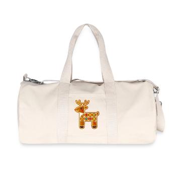 Renne en pain d’épice pour Noël - Sac de sport en toile recyclée Stanley/Stella - blanc naturel - Devant