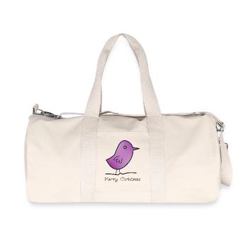 WEIHNACHTEN. FROHE WEIHNACHTEN. FROHE WEIHNACHTEN. NEUJAHRSTAG - Recycelte Canvas-Sporttasche von Stanley/Stella - Naturweiß - Vorne