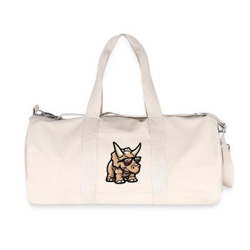 Dinosaure tricératops Bande dessinée Cool - Sac de sport en toile recyclée Stanley/Stella - blanc naturel - Devant