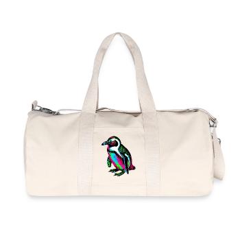 Pinguin - Recycelte Canvas-Sporttasche von Stanley/Stella - Naturweiß - Vorne