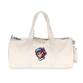 Monkey Ski Lunettes de Bande Dessinée - Sac de sport en toile recyclée Stanley/Stella - blanc naturel - Devant