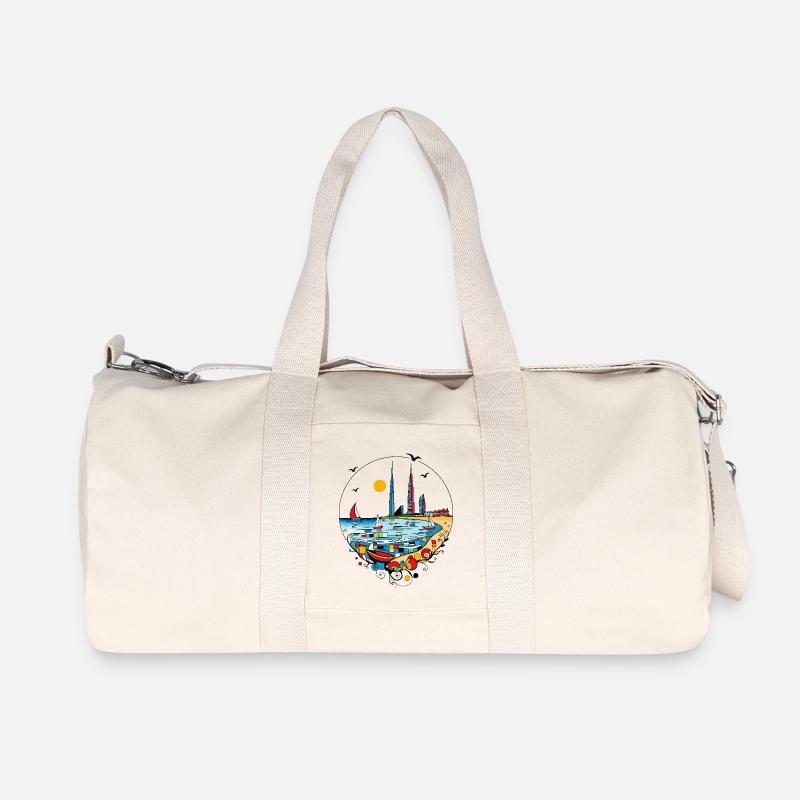 Dubai - Recycelte Canvas-Sporttasche von Stanley/Stella - Naturweiß