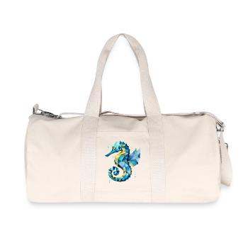 Seahorse – Mystical beauty of the seas - Recycled Canvas Sports Bag by Stanley/Stella - natural - Front