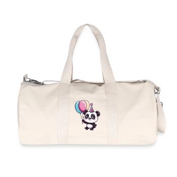 Panda Geburtstag Baby - Recycelte Canvas-Sporttasche von Stanley/Stella - Naturweiß - Vorne