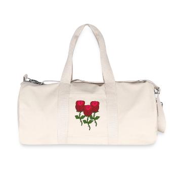rosen dreifach - Recycelte Canvas-Sporttasche von Stanley/Stella - Naturweiß - Vorne