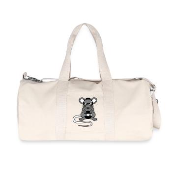 Mouse DJ Sunglasses Headphones Party Celebrate Music - Recycled Canvas Sports Bag by Stanley/Stella - natural - Front