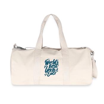 Le meilleur lettrage d’oncle au monde - Sac de sport en toile recyclée Stanley/Stella - blanc naturel - Devant