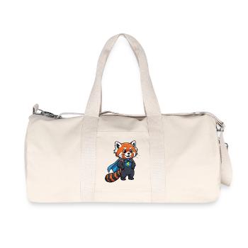 Superheldenkätzchen Design - Recycelte Canvas-Sporttasche von Stanley/Stella - Naturweiß - Vorne