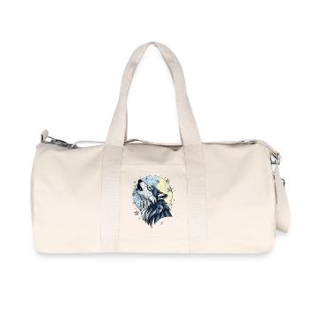 Mystischer Wolf Vollmond Schein - Recycelte Canvas-Sporttasche von Stanley/Stella - Naturweiß - Vorne