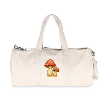 Verspielte Pilz-Motive für Kinder und Naturfans - Recycelte Canvas-Sporttasche von Stanley/Stella - Naturweiß - Vorne