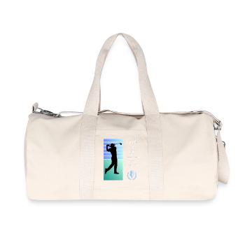 Golf silhouette Silence in the moment - Recycled Canvas Sports Bag by Stanley/Stella - natural - Front