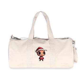 Ant Christmas Xmas - Recycled Canvas Sports Bag by Stanley/Stella - natural - Front