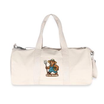 Wachse Beständig – Bärenbauer - Recycelte Canvas-Sporttasche von Stanley/Stella - Naturweiß - Vorne