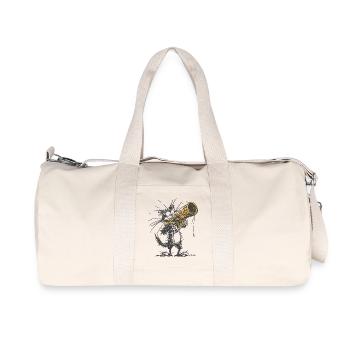 Purrfect_Shot - Recycled Canvas Sports Bag by Stanley/Stella - natural - Front