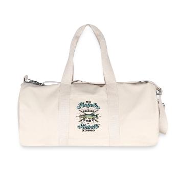 Born to Fish - Vintage Funny Angler - Recycled Canvas Sports Bag by Stanley/Stella - natural - Front
