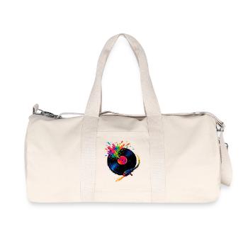 Platine Vinyle colorée pop - Sac de sport en toile recyclée Stanley/Stella - blanc naturel - Devant