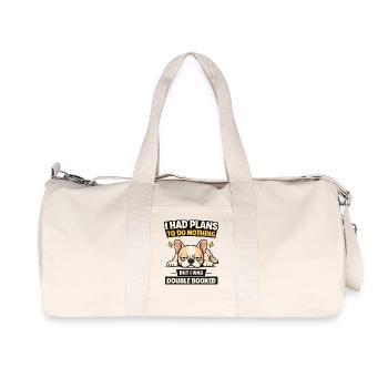 Doppelt gebuchter Bulldog-Nichts-Abschlag - Recycelte Canvas-Sporttasche von Stanley/Stella - Naturweiß - Vorne