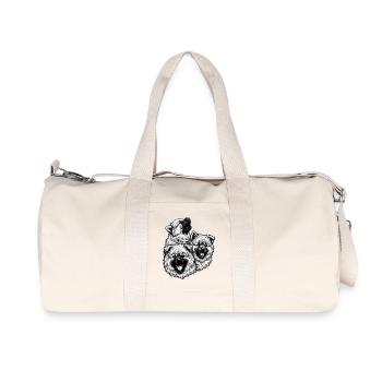 Eurasier | Fluffies - Recycelte Canvas-Sporttasche von Stanley/Stella - Naturweiß - Vorne