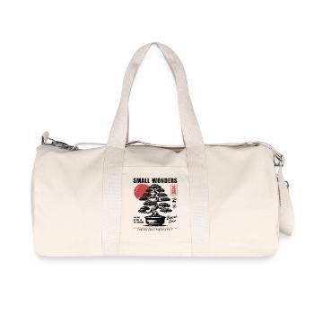 Bonsai Tree Small Wonders Japanese Aesthetic - Recycled Canvas Sports Bag by Stanley/Stella - natural - Front