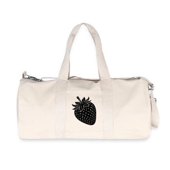 Strawberry Fruit Silhouette - Recycelte Canvas-Sporttasche von Stanley/Stella - Naturweiß - Vorne
