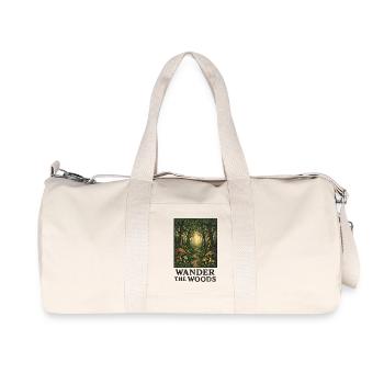 Forest path of hikers - Recycled Canvas Sports Bag by Stanley/Stella - natural - Front