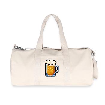 Pixel Art sur verre à bière – Design rétro de bière - Sac de sport en toile recyclée Stanley/Stella - blanc naturel - Devant