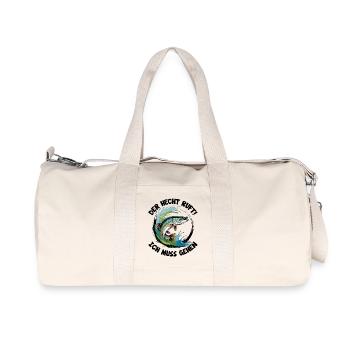 Hecht Angeln - Recycelte Canvas-Sporttasche von Stanley/Stella - Naturweiß - Vorne