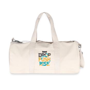 Drop, Push, Ris, Tippfehler, Notlage - Recycelte Canvas-Sporttasche von Stanley/Stella - Naturweiß - Vorne