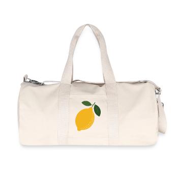 Zesty Lemon Bloom - Recycelte Canvas-Sporttasche von Stanley/Stella - Naturweiß - Vorne