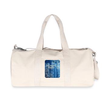 Nur noch ein Kapitel - Recycelte Canvas-Sporttasche von Stanley/Stella - Naturweiß - Vorne