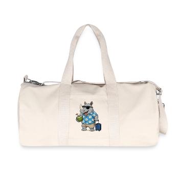 Rhino en vacances à Hawaï - Sac de sport en toile recyclée Stanley/Stella - blanc naturel - Devant