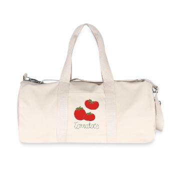 Drei Tomaten Handzeichnung - Recycelte Canvas-Sporttasche von Stanley/Stella - Naturweiß - Vorne