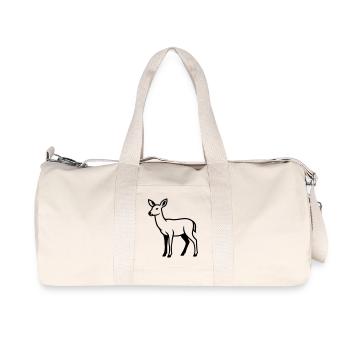 Club de chasse de chasseurs de silhouettes de cerfs Forêt forestière - Sac de sport en toile recyclée Stanley/Stella - blanc naturel - Devant