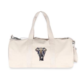 Elefant - Recycelte Canvas-Sporttasche von Stanley/Stella - Naturweiß - Vorne