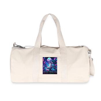 Neon Corgi Cybernetic Era Vaporpunk 2049 - Recycled Canvas Sports Bag by Stanley/Stella - natural - Front