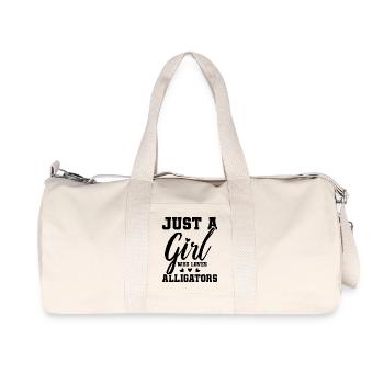 Just A Girl Who Loves Alligators – Alligator Fan - Recycled Canvas Sports Bag by Stanley/Stella - natural - Front