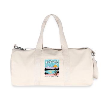 Saarland, Schwenkkultur seit immer!  - Recycelte Canvas-Sporttasche von Stanley/Stella - Naturweiß - Vorne