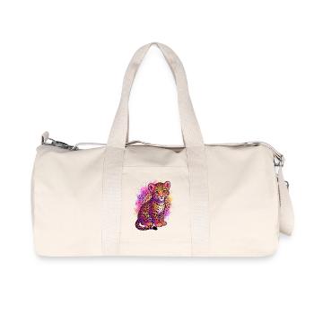 90er-Jahre-inspiriertes Tiger-Shirt Geburtstags-Leopardenhemd - Recycelte Canvas-Sporttasche von Stanley/Stella - Naturweiß - Vorne