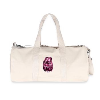 BillionDollar Bear Graffiti - Recycelte Canvas-Sporttasche von Stanley/Stella - Naturweiß - Vorne
