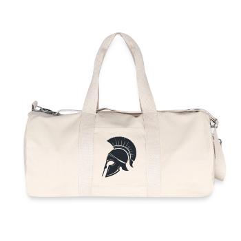 Spartanischer Helm Silhouette - Recycelte Canvas-Sporttasche von Stanley/Stella - Naturweiß - Vorne