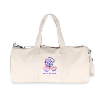 Cyberpunk VR Skull Arcade - ÉCOLE F#CK - Sac de sport en toile recyclée Stanley/Stella - blanc naturel - Devant