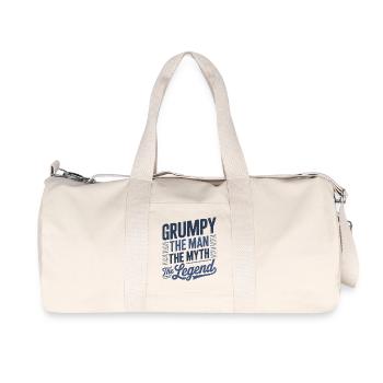Grumpy der Mann, der Mythos, die Legende - Recycelte Canvas-Sporttasche von Stanley/Stella - Naturweiß - Vorne