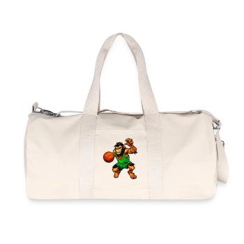 Schimpansen Basketballerin / Basketball Affe - Recycelte Canvas-Sporttasche von Stanley/Stella - Naturweiß - Vorne