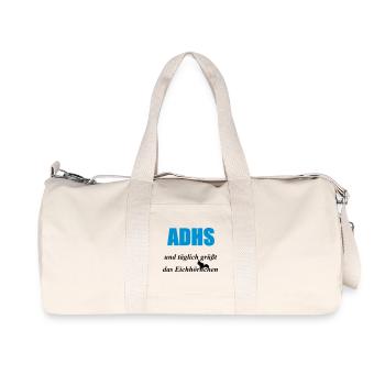 ADHS Eichhörnchen Geschenk - Recycelte Canvas-Sporttasche von Stanley/Stella - Naturweiß - Vorne