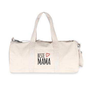 Beste Mama - Recycelte Canvas-Sporttasche von Stanley/Stella - Naturweiß - Vorne