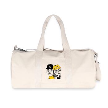 boy and girl - Recycled Canvas Sports Bag by Stanley/Stella - natural - Front